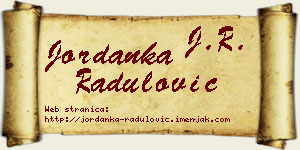 Jordanka Radulović vizit kartica